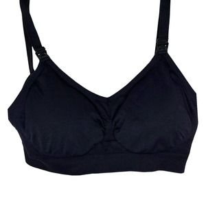 Civikbra Size L Nursing Bralette 4 Hooks Comfort Chest Band Removable Pads #B21